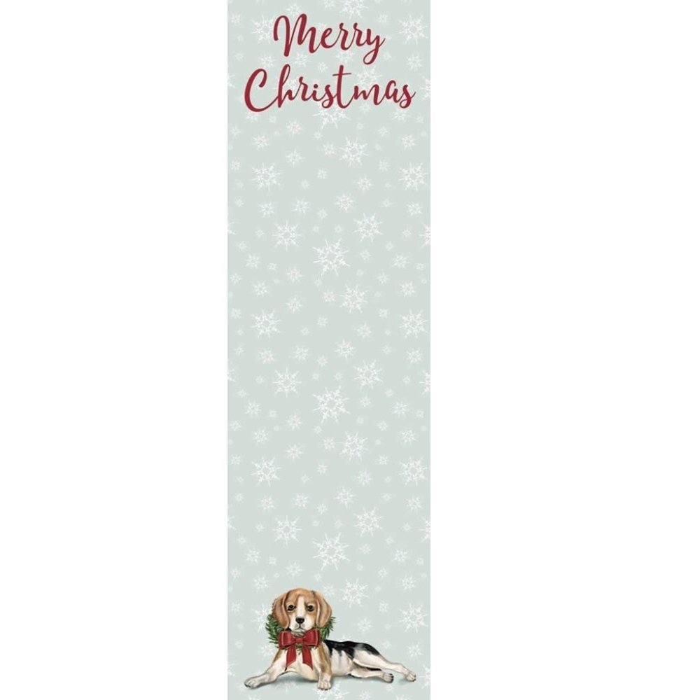 Primitives by Kathy - Magnetic List Notepad - Merry Christmas Beagle